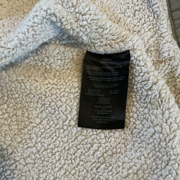 Volcom Tan Sherpa Lined Jacket Men’s‎ Size M Fleece Trucker Style “True To This" - Picture 13 of 13